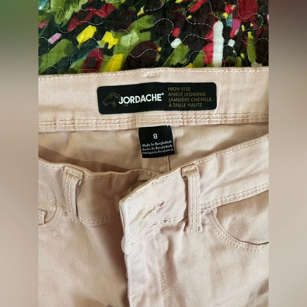 Jordache Jeans Women's Light Pink High Rise Ankle Leggings